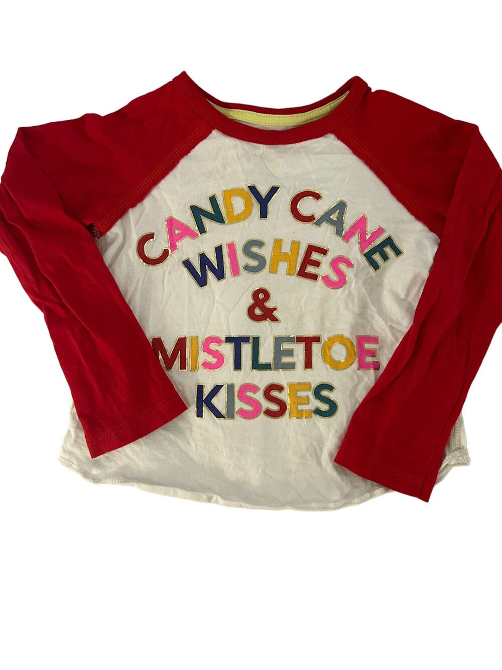 Peek Candy Cane Mistletoe Shirt 2t